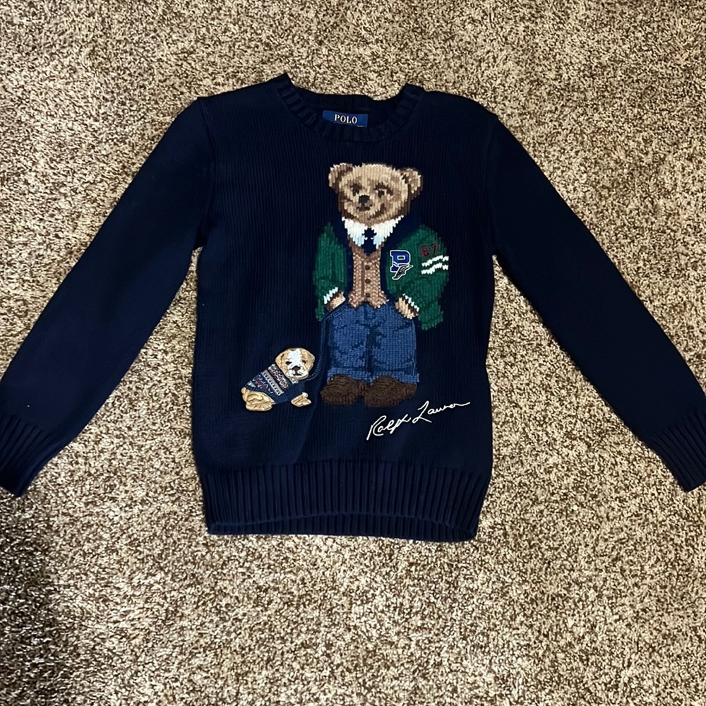 Polo Ralph Lauren boys Blue Sweater Small (8)